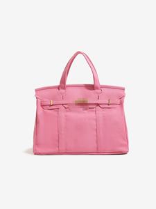 Borsa da Viaggio Grande Strutturata e Resistente di Marca di Moda, Borsa Tote Quadrata in Tela Organica con Chiusura a Lucchetto, Lussuosa Borsa da Donna - Product Image 1