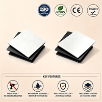 Kit Magnet Karet Persegi Sublimasi, Bingkai Foto, Perekat Dinding, Set Lembaran Magnet dengan Lembaran Wallpaper Pelindung