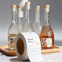 Étiquettes d'emballage imprimées avec logo privé personnalisé Autocollants adhésifs pour boissons aux jus de fruits en PVC étanche