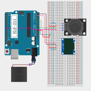 Kit Elektronik Interaktif untuk Pemula yang Menampilkan Breadboard Tanpa Solder, Modul OLED, dan Modul Joystick Dua-Axis untuk STEM - Product Image 1