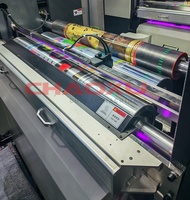 Presse flexographique en ligne 6 couleurs 200 m/min pour l'impression de films plastiques et de papier, impression recto verso