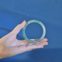 Bracelet en jadéite véritable Sihui Yumei, motif fleurs flottantes, qualité glace-cireuse, directement de l'usine, cadeau idéal pour les fêtes, Chine