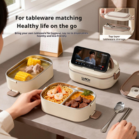 Premium SUS304 Edelstahl Bento-Box mit PP-Deckel 3100ml Lebensmittelecht Auslaufsicher BPA-frei Mikrowellengeeignet & Antibakteriell
