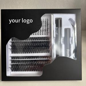 Extensions de cils personnalisées avec logo, style Comic Wing Anime, 0,07 mm, cheveux synthétiques, volume léger hybride 3D-5D, fabrication mécanique - Product Image 5