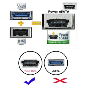 Câble ESATA 12V 5V Combo 22 broches SATA 2,5 pouces Adaptateur de <span class=keywords><strong>disque</strong></span> <span class=keywords><strong>dur</strong></span> Câble d'alimentation ESATA Câble HDD extensible Câble pour ordinateur PC - Product Image 5