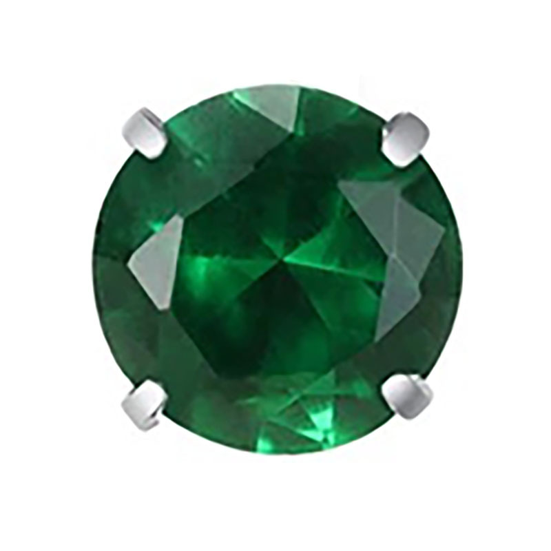 Fond rond couleur naturelle titane (vert émeraude importé)