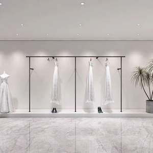 Porte-robe <span class=keywords><strong>de</strong></span> mariée mural ou sur pied, support pour robe cheongsam, présentoir pour <span class=keywords><strong>magasin</strong></span> <span class=keywords><strong>de</strong></span> vêtements - Product Image 3