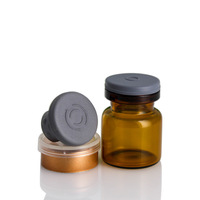 Flacon d'ampoule personnalisé de 5 ml, 10 ml, 15 ml avec bouchon en silicone, flacon vide en verre pour sérum de soin de la peau, emballage