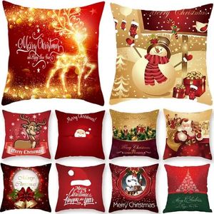 Funda de Almohada Navideña con Diseño de Papá Noel y Muñeco de Nieve, Decoración Festiva para el Hogar, Hotel, Fiesta de Navidad, Año Nuevo, Sofá, Guangdong - Product Image 2