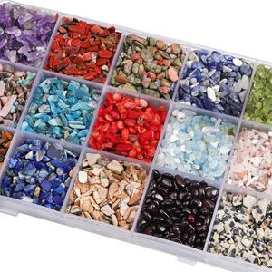 Quzhi 3-5mm naturel Non poreux Agate cristal corail oeil de chat gravier bricolage bijoux faits à la main accessoires en gros - Product Image 1