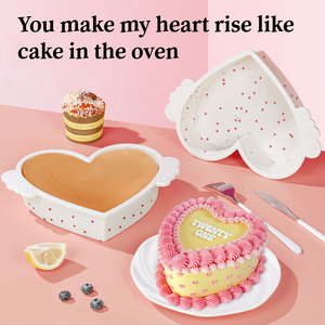<b>Silicone</b> with metal reinforced frame, non-stick pan, BPA-free <b>silicone</b> heart-shaped cake <b>baking</b> mold - Product Image 5
