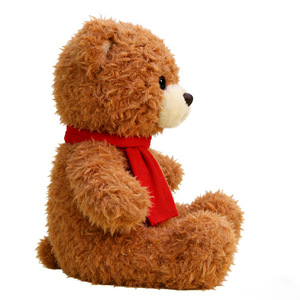 Ours en peluche personnalisé, jouet animal en peluche <span class=keywords><strong>pas</strong></span> <span class=keywords><strong>cher</strong></span>, ours en peluche personnalisable avec écharpe rouge - Product Image 5
