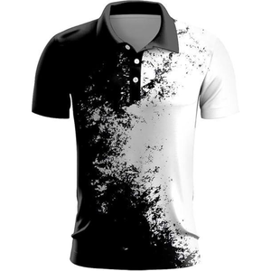 เสื้อโปโลปักลายผู้ชาย โพลีเอสเตอร์ แขนสั้น คอปกติดกระดุม ผ้าถัก กันยับ ปักโลโก้ได้ตามต้องการ เสื้อกอล์ฟลำลอง - Product Image 2