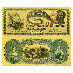 ธนบัตรทองคำเปลวสหรัฐอเมริกาวินเทจ ยุค 1870-1920 จำนวน 1-1000 ดอลลาร์สหรัฐ ของสะสมทางประวัติศาสตร์ ของตกแต่ง ของขวัญสำหรับนักสะสม ขนาด 15x7 ซม. - Product Image 2