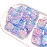 Perles carrées Cube coloré bricolage perle perlée acrylique pour accessoires de cheveux téléphone portable chaîne sac pendentif