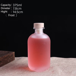 100ml 250ml 375ml 500ml sương giá rõ ràng chai rượu kín chai rượu cho tự làm trái cây rượu vang với tự nhiên Glass nút chai - Product Image 3