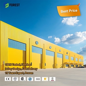 Atelier en acier préfabriqué avec structure de grille à longue portée Ventilation de toit à haute résistance au vent pour les centres commerciaux et les supermarchés - Product Image 1