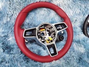 Volant de voiture en cuir rouge personnalisé pour <span class=keywords><strong>Porsche</strong></span> <span class=keywords><strong>Taycan</strong></span> J1 4 Turbo S <span class=keywords><strong>Cross</strong></span> GTS Sport Turismo Executive RWD <span class=keywords><strong>4S</strong></span> 2019 à maintenant - Product Image 3