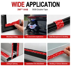 Ruban de fixation haute résistance 3M VHB <span class=keywords><strong>5608</strong></span>, noir 0,6 mm |   Distributeur agréé pour l'automobile et la construction - Product Image 6