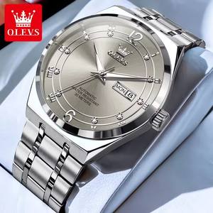 Reloj de Lujo para Hombre 7068, Diseño Hueco, Acero Inoxidable, Manecillas Luminosas, <span class=keywords><strong>Calendario</strong></span>, Resistente al Agua, Multifunción, para Negocios - Product Image 2