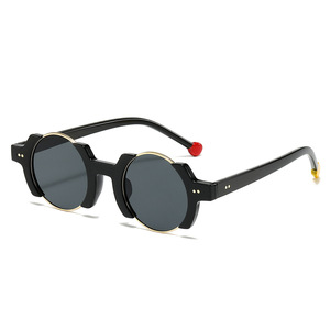 Gafas de <span class=keywords><strong>Sol</strong></span> Deportivas Unisex de PC Duraderas, Montura Pequeña Transparente de Media Montura, Divertidas y Modernas con Logotipo, Lentes Ópticas UV400, Protección Solar Óptima - Product Image 1