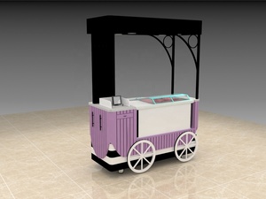 Vente <span class=keywords><strong>en</strong></span> ligne de fourgonnette alimentaire mobile Chariot à glaces Chariot à glaces Café Idée design 6 saveurs Vendeur d'aliments - Product Image 3