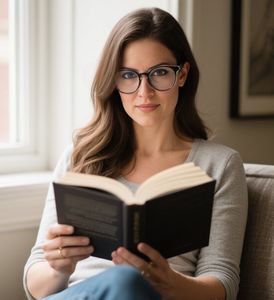 نظارات نسائية عتيقة بنمط دائري شفافة بإطار من الأسيتات بنمط دائري عتيق - Product Image 2