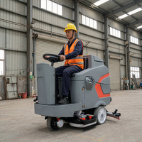 Autolaveuse autoportée à batterie avec batterie lithium 24V 150AH, autonomie de 3,5 à 5 heures et double moteur, idéale pour les entrepôts de grande envergure