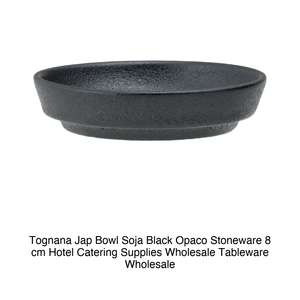 Jap Stoneware Soya <b>Bowl</b> Ø 8 cm Matt Black Tognana - Product Image 2