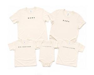 T-shirts assortis pour la famille, imprimé maman, papa, grand frère, petite sœur, tenue familiale assortie, t-<span class=keywords><strong>shirt</strong></span> à manches courtes et body pour bébé - Product Image 2