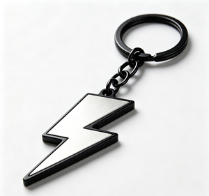 Lightning Bolt Metal Key Chain Stainless Steel <b>Keyring</b> Vintage Pendant Bag <b>Charm</b> Gift - Product Image 2