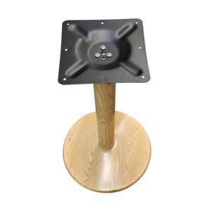 Pied de table en fer forgé à fond rond, style luxe léger, pied de meuble robuste pour table à manger - Product Image 1