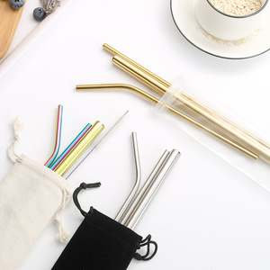 304 <b>stainless</b> <b>steel</b> <b>straw</b> metal set creative color cold drink <b>straw</b> - Product Image 4
