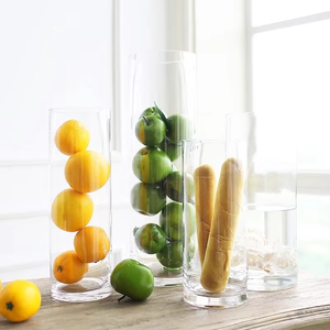 <span class=keywords><strong>Vaso</strong></span> in Vetro Cilindrico di Cristallo Moderno e Fatto a Mano, Bestseller per Decorazione Casa, Ufficio e Matrimoni, Tradizionale e Artistico - Product Image 2