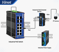 Extensor PoE Industrial de 2 Puertos, Repetidor de Red Ethernet 10/100M, 802.3at, 30W, Riel DIN, RJ45, Protección Contra Sobretensiones de 6KV para Cámara IP