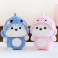 Vente en gros de peluches requins douces et moelleuses de 8 pouces, bleues et roses, jouets en peluche pour soulager le stress, idéales pour offrir en cadeau