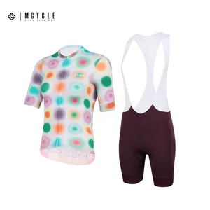 Mcycle Custom Bike Jerseys Short Sleeve Cycling Jersey Wear Breathable Dots Cycling Short Set