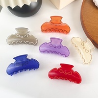 Nouvel Arrivage Pince à Cheveux Transparente Halloween Citrouille-Tête de Mort, Accessoire de Coiffure pour Chignon Arrière de la Tête pour Femme, Logo Personnalisé