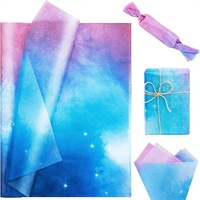 Lot de 100 feuilles de papier de soie dégradé rose-bleu, feuilles rectangulaires en vrac pour Noël, anniversaires, baby showers, mariages, Thanksgiving