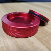 Boîte à snus durable en aluminium et acier inoxydable usinée CNC avec design de filetage externe par électroérosion à fil, réutilisable, vente en gros