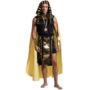 Pharaon égyptien romain médiéval COS Costume ancien roi grec <span class=keywords><strong>tenue</strong></span> de fête d'halloween pour hommes - Product Image 1