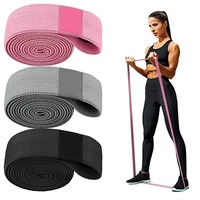 Ensemble de bandes de gymnastique de 2m de long en tissu polyester avec boucle de résistance extensible pour l'entraînement à domicile.