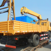 Nouvelle Grue Mini-Grue Montée sur Camion de Marque TOP, Capacité 12T, Portée 17,8m, Modèle SQS300E, à Mobilité Rapide et Sûre pour Travaux en Hauteur