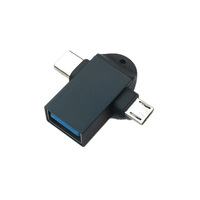 Adaptador OTG tipo C 2 en 1, adaptador Micro Usb a USB C, lector de unidad Flash para teléfono móvil, Conector de ratón, convertidor de Cable USB