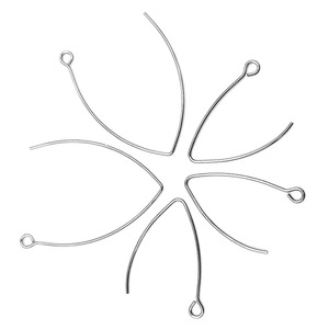 Stainless Steel V-Shaped Ear <b>Hooks</b> 30-40mm DIY <b>Earring</b> Accessories Large Jewelry Findings - Product Image 2