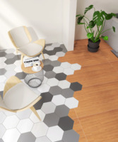 Carreaux de sol modernes en porcelaine mètre carré et hexagonal pour une utilisation intérieure Isolation thermique Brique réfractaire mate Résistant à l'usure-Offre Spéciale!