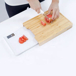 Holz Bambus Schneide brett Küchen waage Tara digitale Lebensmittel Waage - Product Image 1