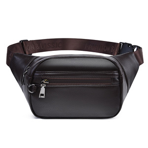 Men's Chest Bag PU Waterproof Lightweight Travel Casual Shoulder Bag For Outdoor Commuter Use - Product Image 5