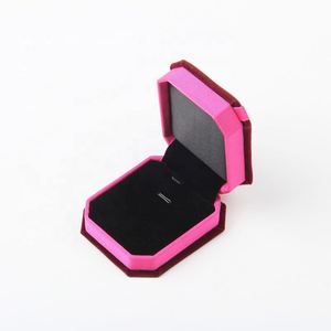 Caixa de Anel de Luxo Direto da Fábrica, Caixa Quadrada de Veludo para Anel de Casamento, Caixa de Presente para Proposta, Noivado e Casamento - Product Image 5