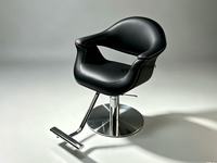 Chaise de coiffure avec pompe hydraulique pour salon de coiffure - Équipement de salon durable avec base en acier inoxydable